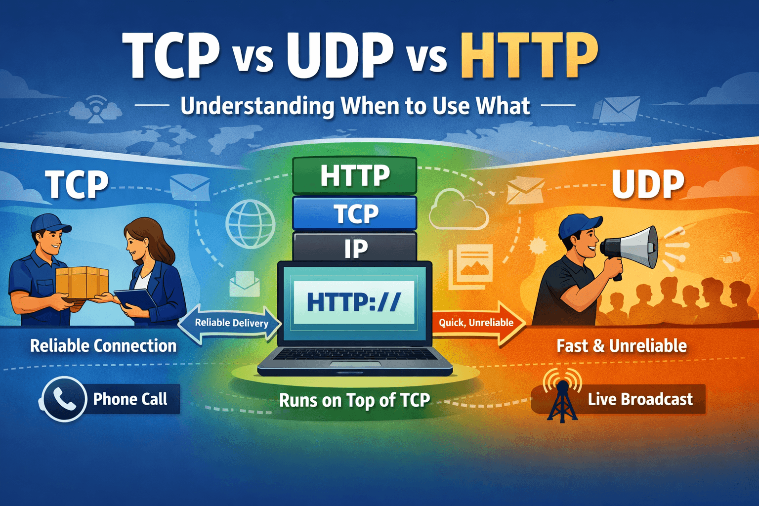 TCP vs UDP: When to Use What, and How TCP Relates to HTTP