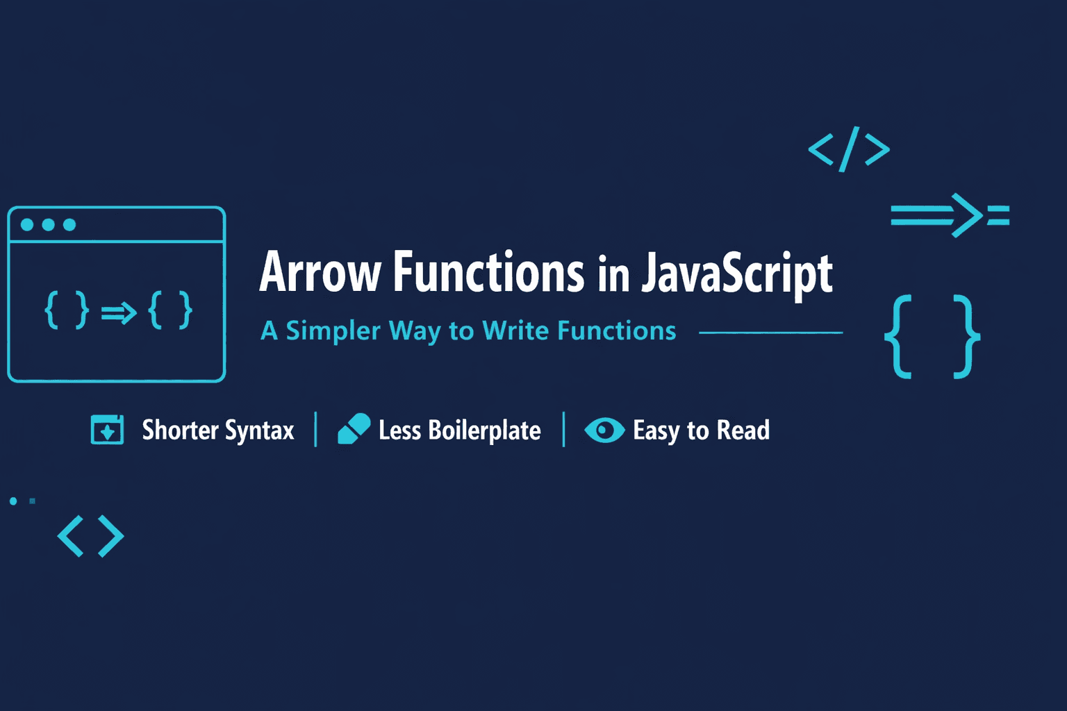 Arrow Functions in JavaScript: A Simpler Way to Write Functions